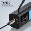 Portable 12V Air Pump for Car & Motorcycle Tires - Black - 8