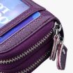 White Genuine Leather RFID Blocking Card Holder Wallet, 10.5x7x4cm - 4