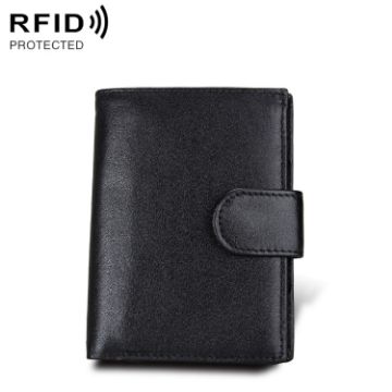 Antimagnet RFID Leather Wallet/Passport Package with Cowhide Card Slot - 1