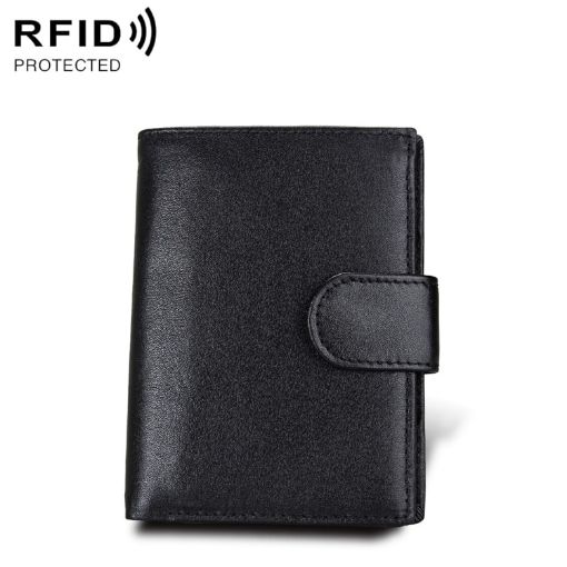 Antimagnet RFID Leather Wallet/Passport Package with Cowhide Card Slot - 1