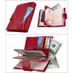 Red Antimagnet RFID Genuine Leather Wallet & Passport Holder for Men - 4