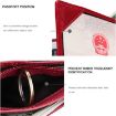 Red Antimagnet RFID Genuine Leather Wallet & Passport Holder for Men - 7