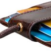 KB153 Blue RFID Leather Card Holder with Lanyard - Antimagnetic ID Badge - 8