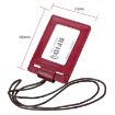 Red KB153 Antimagnetic RFID Leather Card Holder with Lanyard - 4