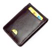 KB186 RFID Leather Billfold Card Wallet, Antimagnetic, Unisex, Coffee - 3