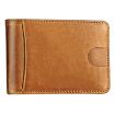 KB186 RFID Leather Billfold Card Wallet, Antimagnetic, Unisex, Yellowish-Brown - 2