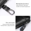 Large-capacity Leather Keys Holder Bag & Wallet - Coffee, 9105 Model - 5