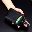 Large-capacity Leather Keys Holder Bag & Wallet - Coffee, 9105 Model - 8