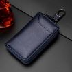 Large-capacity Blue Leather Keys Holder Bag & Wallet - 9105 Waist Hanging - 1