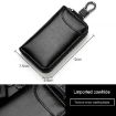 Large-capacity Blue Leather Keys Holder Bag & Wallet - 9105 Waist Hanging - 3