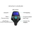 T11 Bluetooth FM Transmitter Car MP3 Player, LED Display, Dual USB Charge - 9