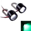 2 PCS 12V 3W Green LED Strobe Light Eagle Eyes for Motorcycle 90cm Wire - 1