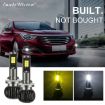 2 PCS EV15 880/881 Car LED Fog Light, Cold White + Amber, DC9-32V/6W/IP67 - 8