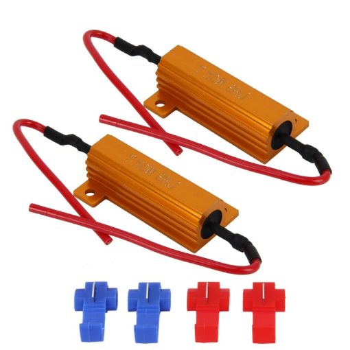 2 PCS Car Canbus Error Canceller Decoder Load Resistor LED 50W 8 Ohm - 1