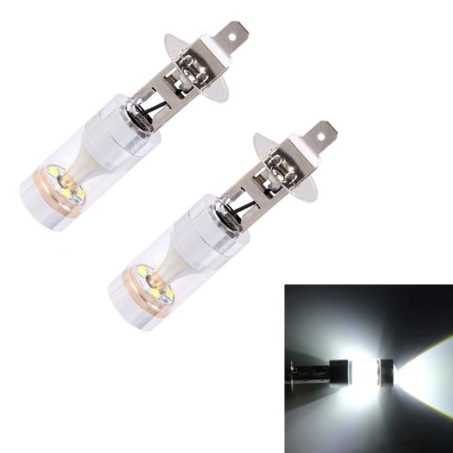 H1 30W 350LM 6000K White LED Car Fog Light Bulbs 2PCS DC 12V - 1