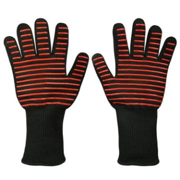 Silicone Cotton Microwave Gloves, 500C Heat Resistant, 32cm Length - 1