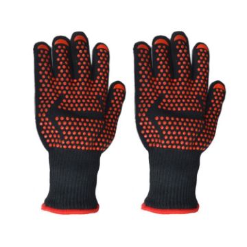 Silicone Cotton Microwave Gloves, Heat Resistant 500C, 32cm Length - 1