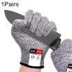 Cut-resistant Gardening Gloves, HPPE, Food-grade, Size M, 22cm, Black - 1