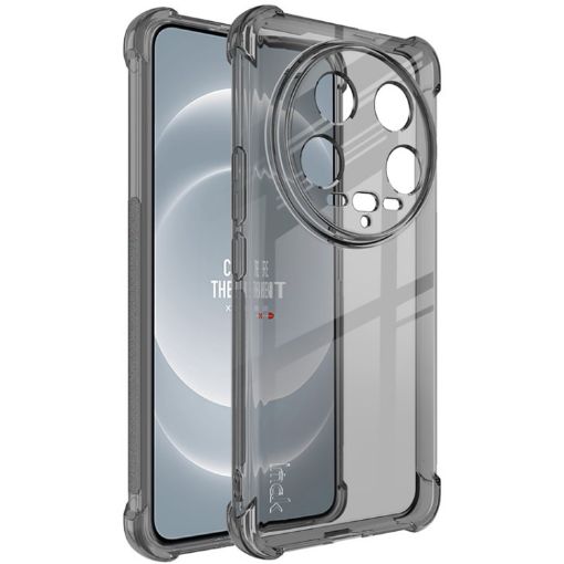 Xiaomi 14 Ultra 5G imak Shockproof Airbag TPU Case - Transparent Black - 1