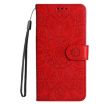 Xiaomi 14 Ultra Red Sunflower Embossed Leather Phone Case - 2