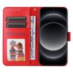 Xiaomi 14 Ultra Red Sunflower Embossed Leather Phone Case - 4