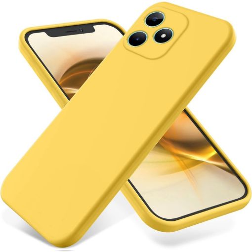 Realme C51/C53 India Yellow Liquid Silicone Dropproof Phone Case - 1