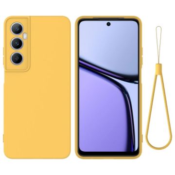 Realme C65 4G Yellow Liquid Silicone Dropproof Phone Case - 1