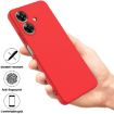 Realme Note 60 Red Liquid Silicone Dropproof Full Coverage Phone Case - 2