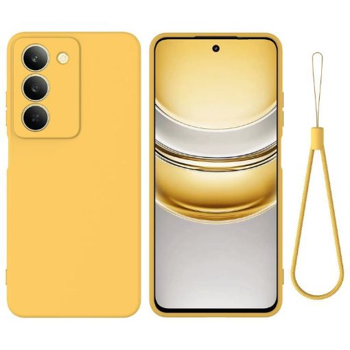 Realme P3x Yellow Liquid Silicone Dropproof Full Coverage Phone Case - 1