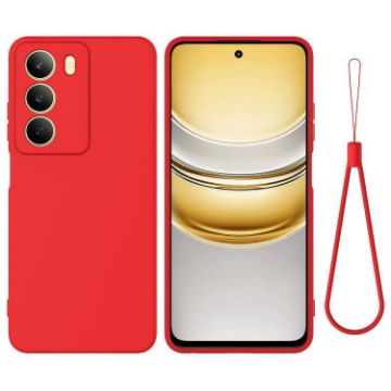Realm V70/V70s 5G Red Silicone Dropproof Full Coverage Phone Case - 1