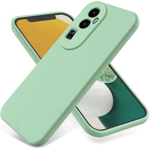 OPPO Reno10 Pro+ Green Liquid Silicone Dropproof Full Coverage Case - 1