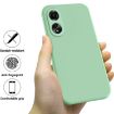OPPO A58 4G Green Liquid Silicone Dropproof Full Coverage Phone Case - 2