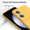 OPPO A79 Yellow Liquid Silicone Dropproof Full Coverage Phone Case - 5
