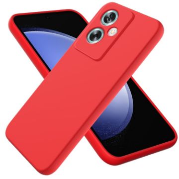 OPPO A79 Red Liquid Silicone Dropproof Full Coverage Phone Case - 1