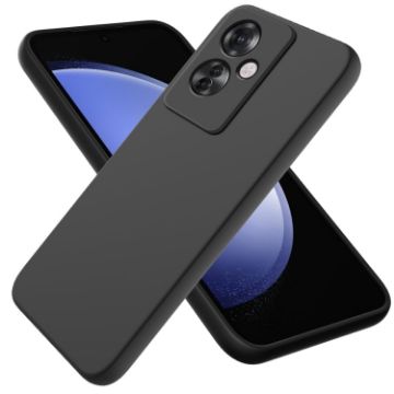 OPPO Reno11 F/F25 Pro Black Liquid Silicone Dropproof Phone Case - 1