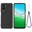 OPPO A5 4G/5G Black Liquid Silicone Dropproof Full Coverage Case - 1