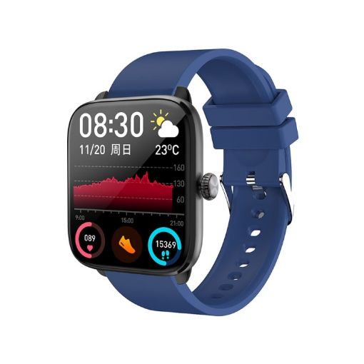 T20 1.96" IP67 Waterproof Smart Watch, Bluetooth Call, Heart Rate - Blue - 1