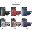 Moto E13 Pink CD Texture Camshield Case with Magnetic Holder - 2