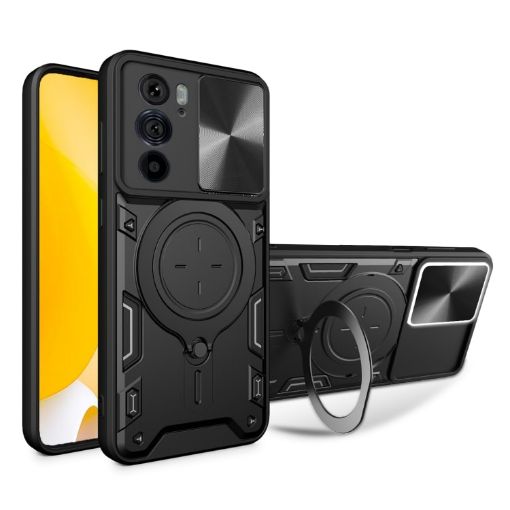 Motorola Edge 30 Pro Black Camshield Magnetic Holder Phone Case - 1