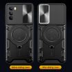 Motorola Moto G62 CD Texture Camshield Magnetic Holder Case (Black) - 7