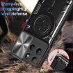Moto G15 Red CD Texture Camshield Case with Magnetic Holder - 5