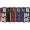 Moto G15 CD Texture Camshield Magnetic Holder Case - Silver - 2