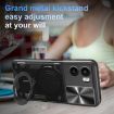 Moto G05 CD Texture Camshield Magnetic Holder Case - Silver - 4