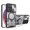 Moto G 2025 Silver Camshield Magnetic Holder Case CD Texture - 1