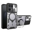 OPPO Reno8 Pro 5G Silver Camshield Magnetic Holder Phone Case - 1
