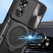 OPPO A17 4G Silver CD Texture Camshield Magnetic Holder Case - 4