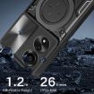 OPPO A78 4G Silver Phone Case with CD Texture & Magnetic Holder - 6