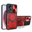 OPPO A58 4G Red Camshield Magnetic Holder Phone Case Global CD Texture - 1