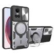 OPPO Reno10 5G Silver Case: CD Texture, Sliding Camshield, Magnetic Holder - 1
