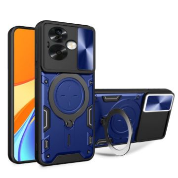 OPPO A79 5G Blue Camshield Magnetic Holder Phone Case Global CD Texture - 1